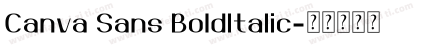 Canva Sans Boldltalic字体转换